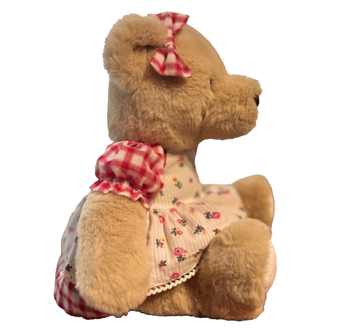 Hamleys 35cm Brit Girl Teddy Bear Plush Soft Toy, Valentine Special Bear, Beige, 3Y+